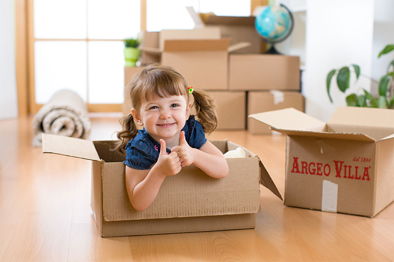 I consigli di Argeo Villa per affrontare un trasloco con i bambini.